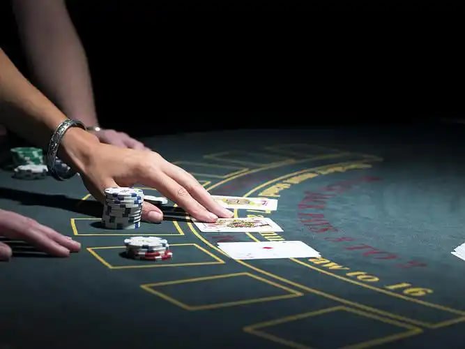 Live Sic Bo dealer rolling dice in studio